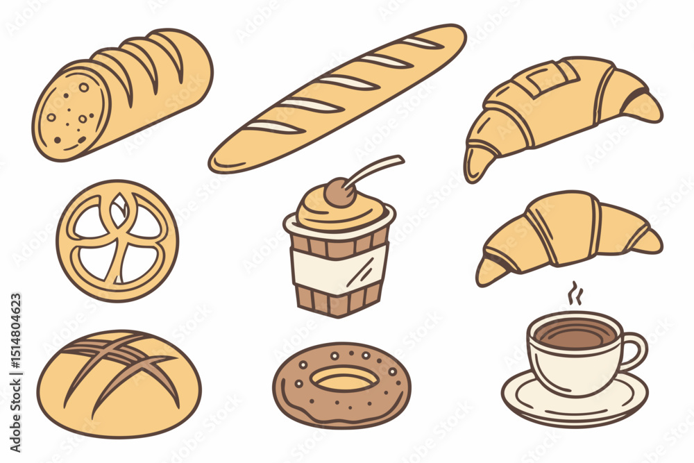 set of bread set of bread