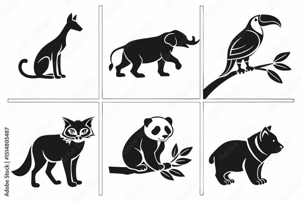 Obraz premium set of dogs