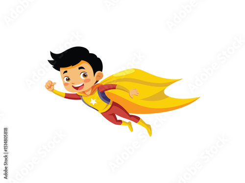  superhero flying costume isolated on white background

