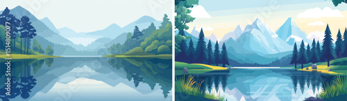 landscape with mountains