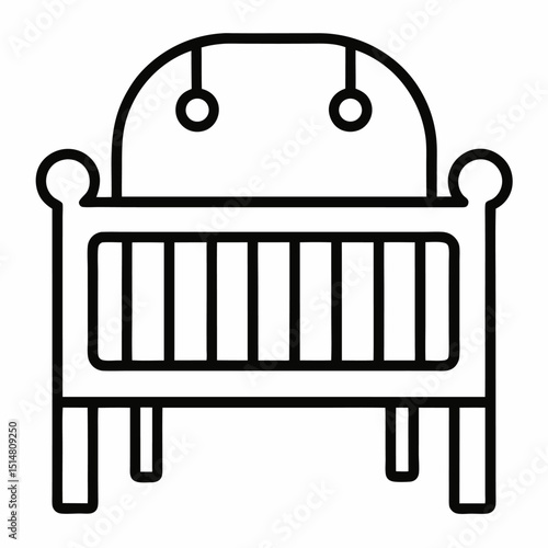 illustration of a cot