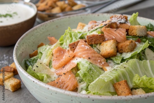 Smoked Salmon Caesar Salad