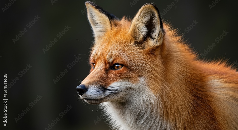 Fototapeta premium Portrait Photo of a Wild Red Fox Animal Wildlife in Nature