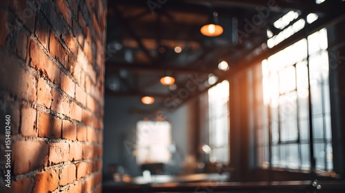 tech startup workspace, in a renovated industrial loft