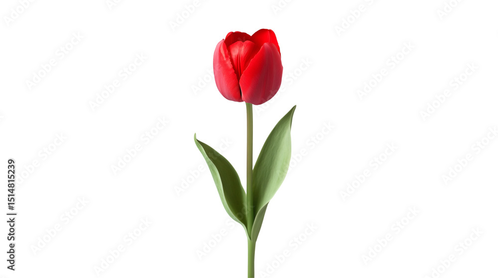 Single Red Tulip on Black Background Elegant Flower Bloom, Single Red Tulip on Black Background Elegant Flower Bloom,