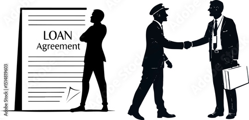 Loan Agreement and Business Deal Handshake - Financial Partnership Concept
