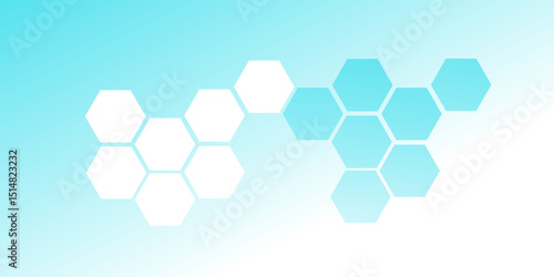Health care innovation concept. Horizontal header web banner.Modern health care or medical background design. Abstract geometric background with hexagon shapes for medicine, science, chemistry.