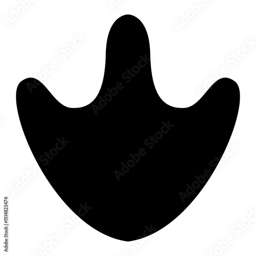Swan paw icon print vector silhouette footprint