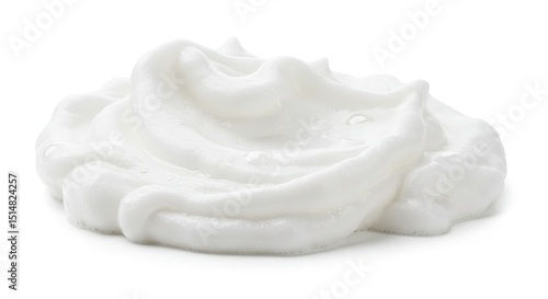 Realistic White Foam Texture Isolated on White Background