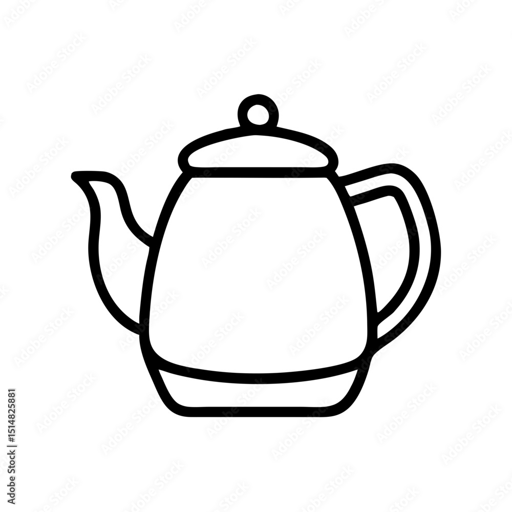 Tea Kettle Outline Icons In Minimal Kitchen Teapot Style Tea Kettle Outline Icons In Minimal Kitchen Teapot Style