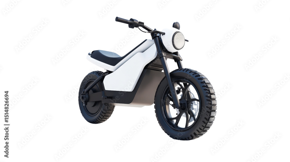 Fototapeta premium An electric-powered moped, designed for eco-friendly city commuting, Transparent background, PNG file