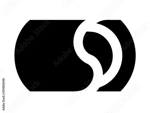 Opened and unopened aluminum soda cans, illustrating product lifecycle. Simple black and white graphic of two soda cans, one intact and the other opened with a wavy, dented top.