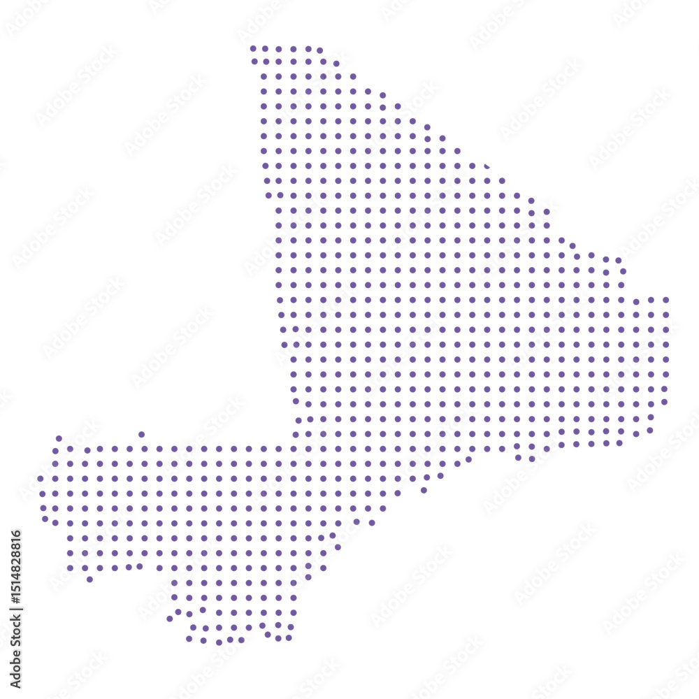 Obraz premium Maldives map dotted pattern design purple circle
