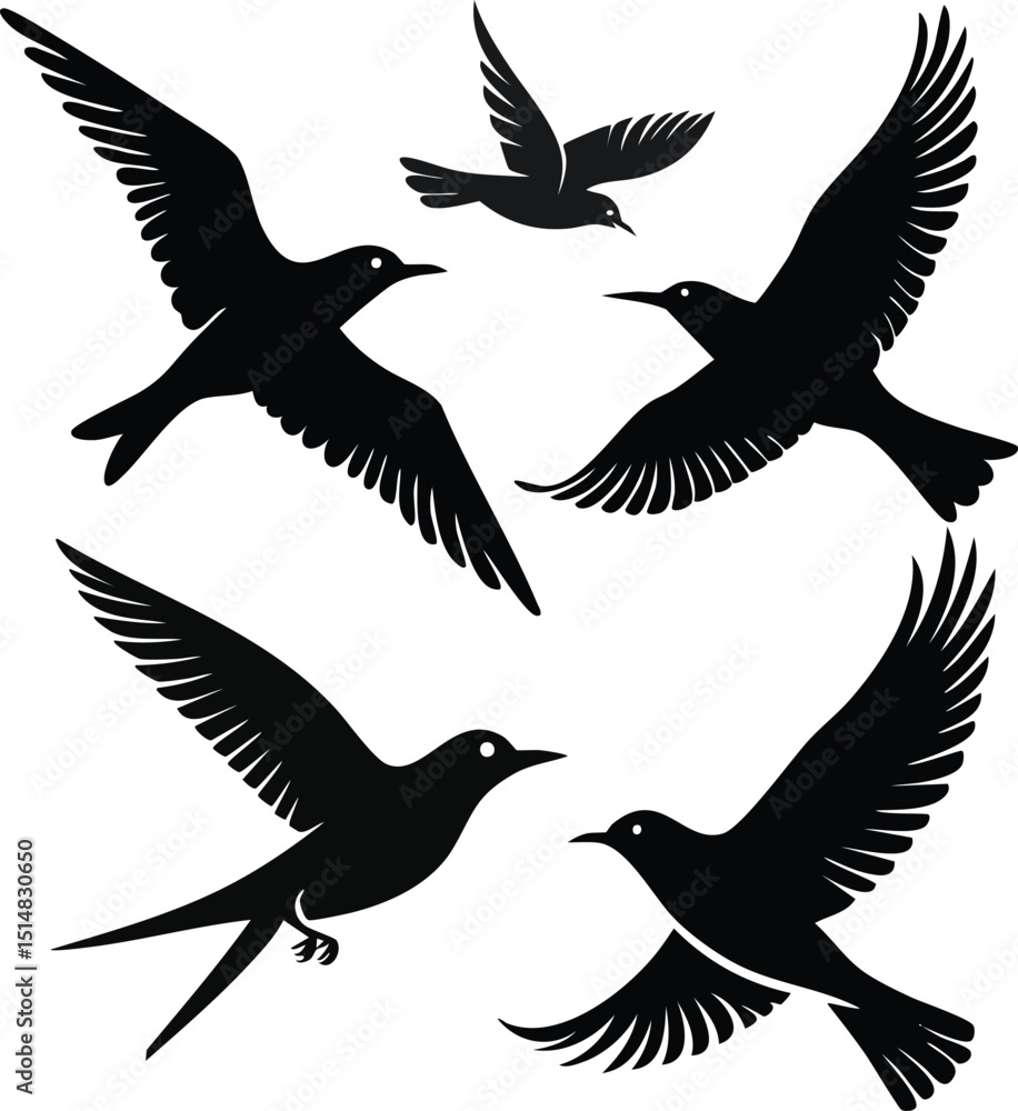 Naklejka premium Flying Bird Silhouette