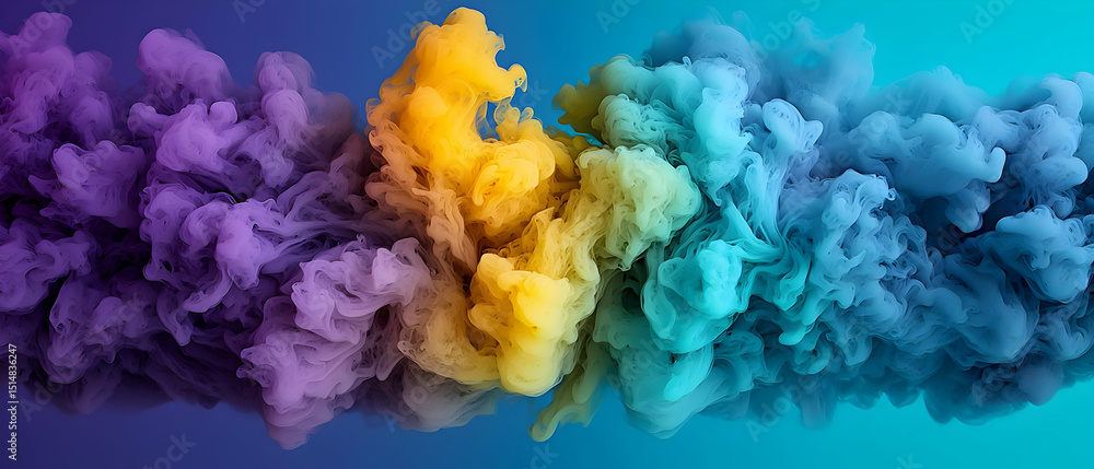 Fototapeta premium Colorful Abstract Ink Smoke Design