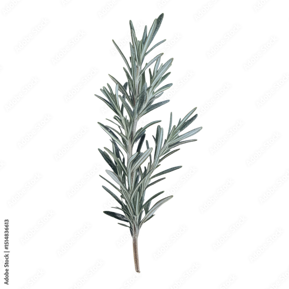 Rosemary Sprig Aromatic herb branch on black background. Rosemary Sprig Aromatic herb branch on black background.