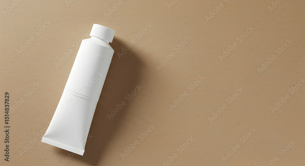 Blank white tube mockup minimalist product packaging design cosmetic cream lotion skincare beauty healthcare template Blank white tube mockup minimalist product packaging design cosmetic cream lotion skincare beauty healthcare template