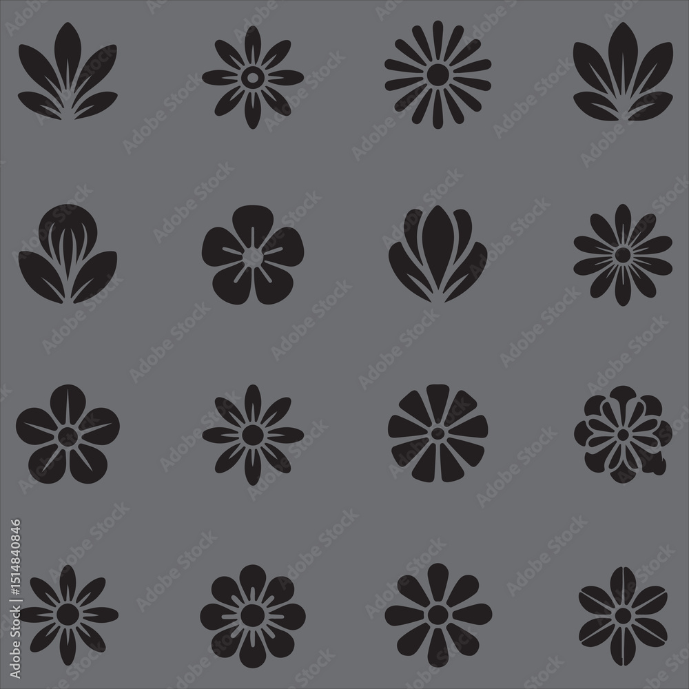 Fototapeta premium seamless pattern with flowers