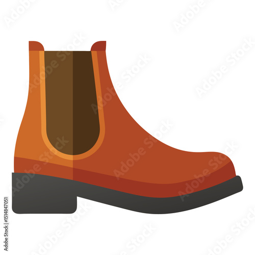 Stylish Brown Leather Chelsea Boot