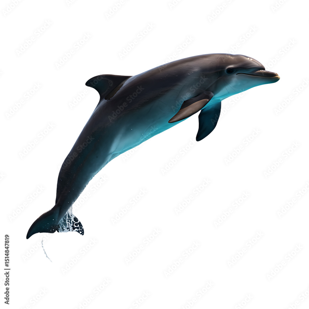 Fototapeta premium Dolphin Leap: Aquatic Mammal in Motion