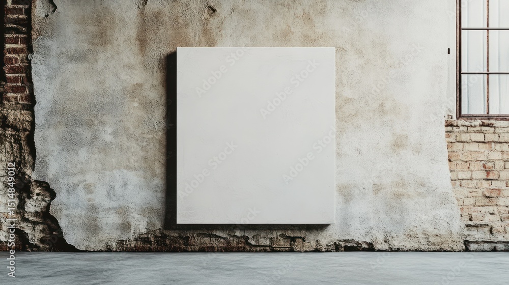 Fototapeta premium Canvas background with blank center to display graphic designs, art, or photography samples, wallpaper AI generated image