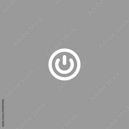 Shutdown icon logo flat vector design