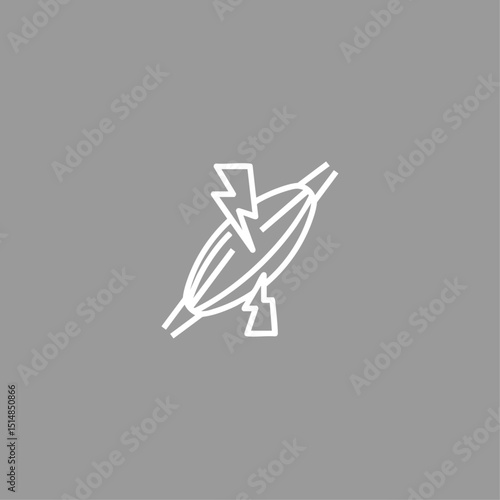 Muscle spasm icon logo flat vector design