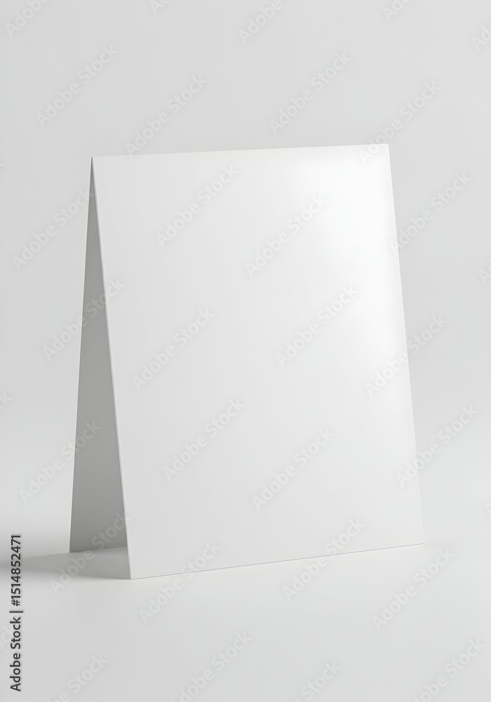 Fototapeta premium Blank White Square Card Mockup A5 Size Perfect for Invitation Design Presentation and Branding