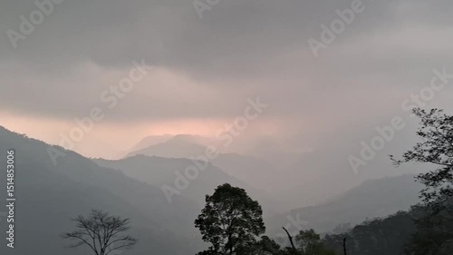 Pelling mountain scenic view, Sikkim, India