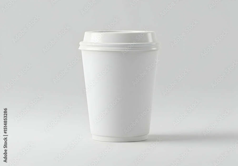 Blank White Takeaway Coffee Cup Mockup Design Template for Branding Blank White Takeaway Coffee Cup Mockup Design Template for Branding