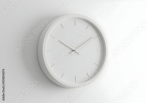 Wallpaper Mural Minimalist White Wall Clock Modern Home Decor Time Management Office Clock Simple Design Clean Aesthetic Clock for Living Room Bedroom Kitchen Torontodigital.ca