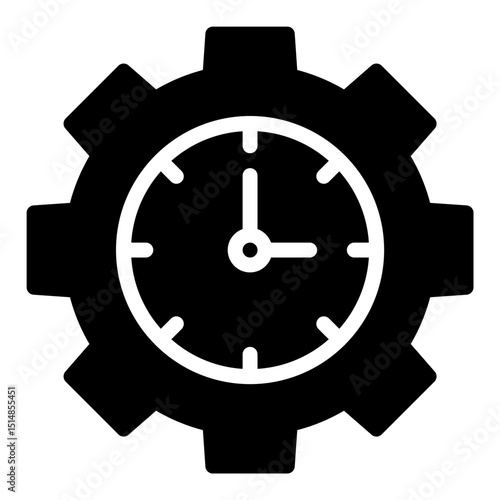 gears time solid icon	
