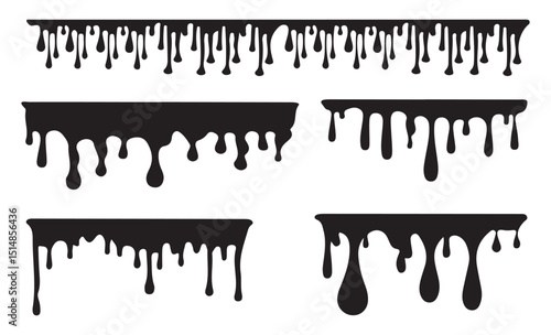 Set of silhouette water liquid. Liquid splash water element. Vector illustration