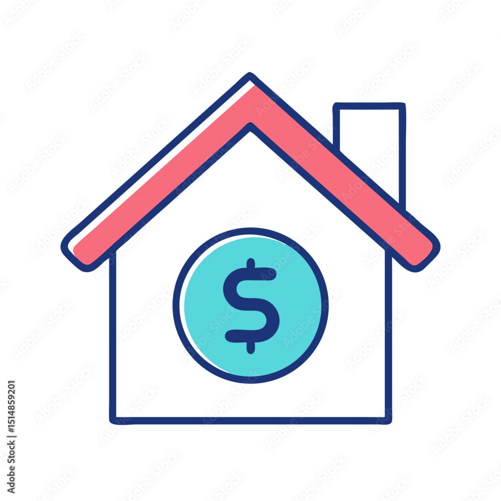 Afford for Home Icon Illustration Vector Afford for Home Icon Illustration Vector