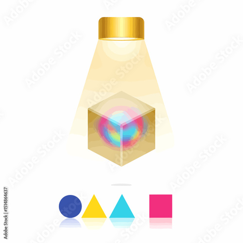 Illuminated Cube Mystery Rainbow Orb Discovery