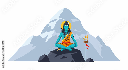 Lord Shiva Meditation Himalaya