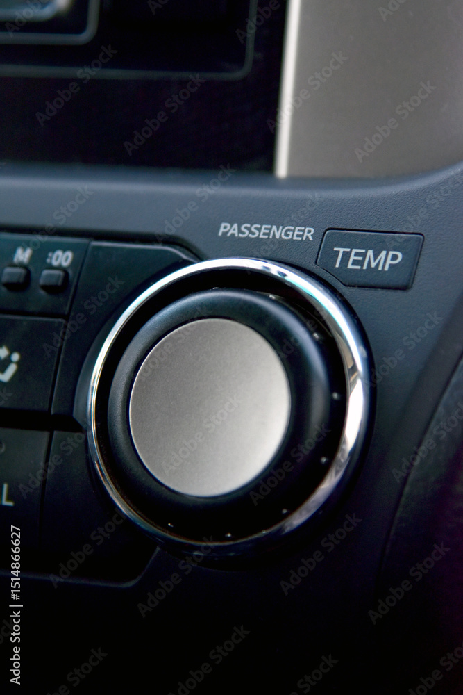 Modern car climate control panel for driver and passenger. Car interior detail. Modern car climate control panel for driver and passenger. Car interior detail.