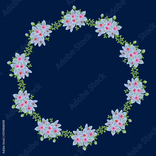 Background Flower Wreath, Vector flower 