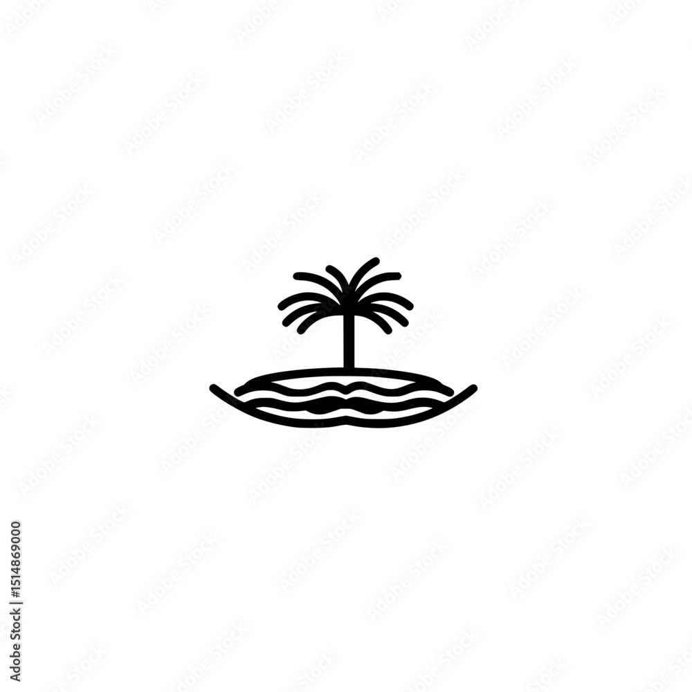 Fototapeta premium tropical island with palm trees