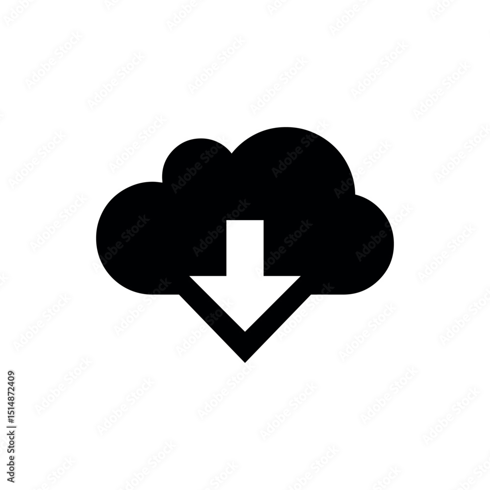 Illustration of download cloud icon vector illustration for web design and mobile app in eps ai and png file format vector Illustration of download cloud icon vector illustration for web design and mobile app in eps ai and png file format vector