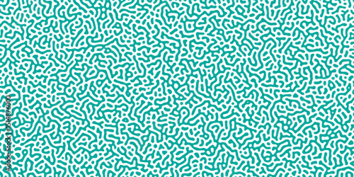 Abstract Reaction-diffusion Turing pattern natural texture green gradient color scheme. Linear design with biological algorithm psychedelic background. Reaction-diffusion or truing patter	