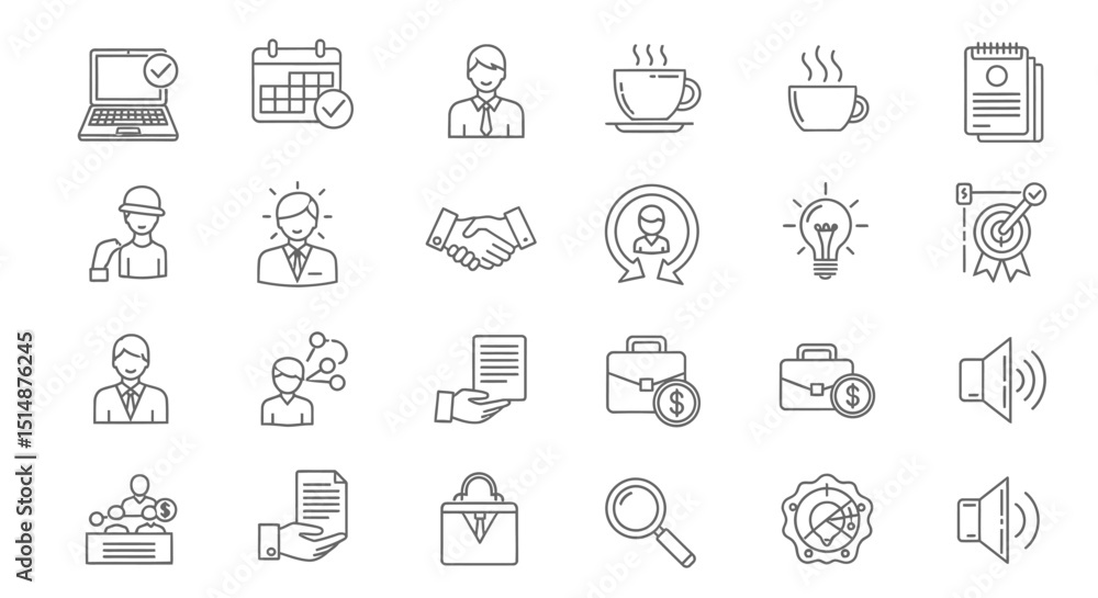 Freelance Icon Set Remote Work, Online Business, and Self-Employment Icons Freelance Icon Set Remote Work, Online Business, and Self-Employment Icons