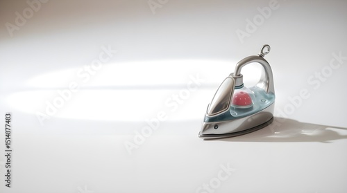 a iron in the white table