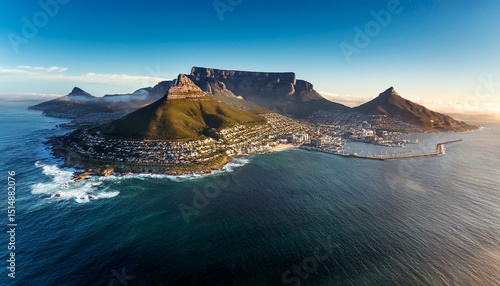cape town aerial view from a helicopter