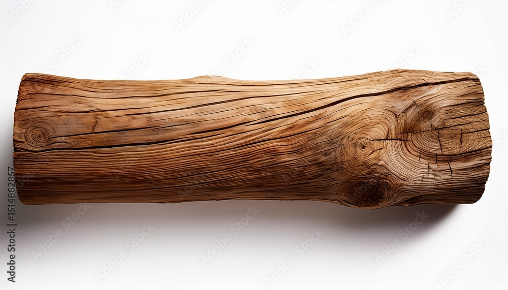 wooden log isolated on white background natural wood texture perfect for rustic designs and backgrounds wooden log isolated on white background natural wood texture perfect for rustic designs and backgrounds