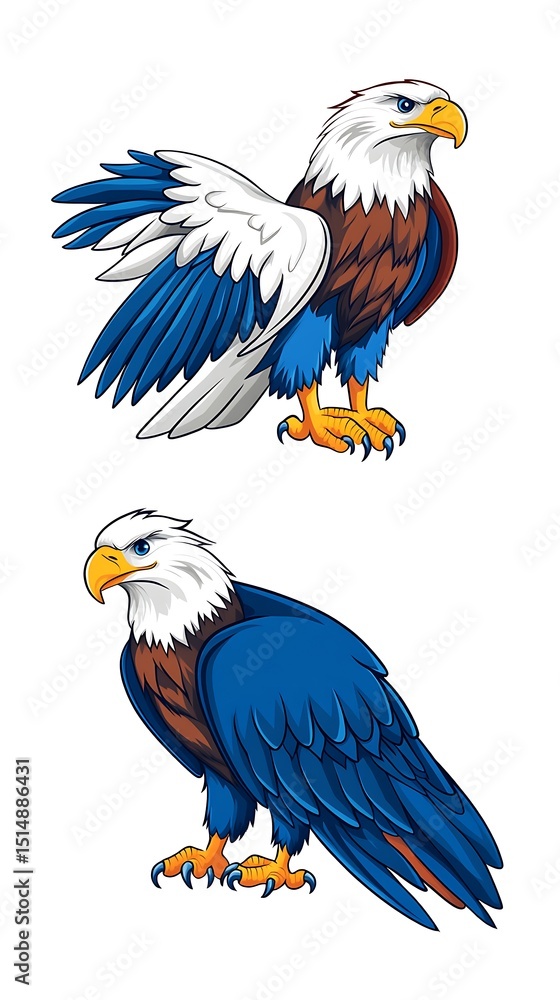 Obraz premium Eagles Cartoon Illustration