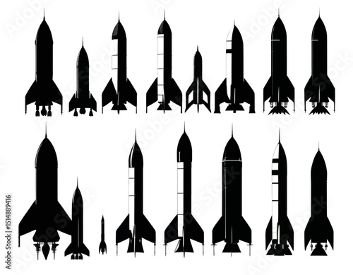 Spacecraft Silhouettes Size Comparison Illustration