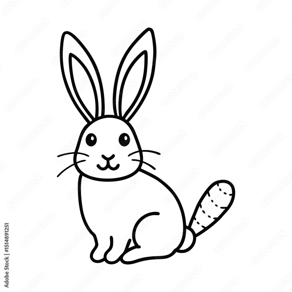 Obraz premium Fuzzy Bunny with Carrot