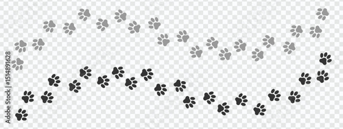 Paw Prints Animal Tracks Icon Footsteps Path
