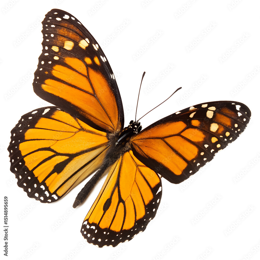 Fototapeta premium File of Tropical Butterfly Insect Isolated on Transparent Background PNG